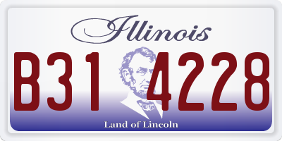 IL license plate B314228