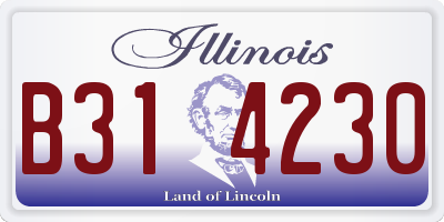 IL license plate B314230