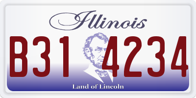IL license plate B314234