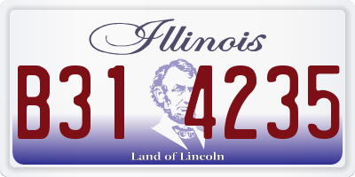IL license plate B314235