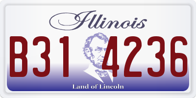 IL license plate B314236