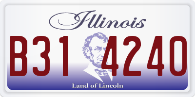 IL license plate B314240