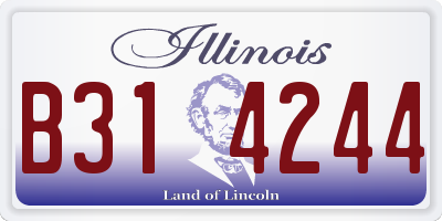 IL license plate B314244