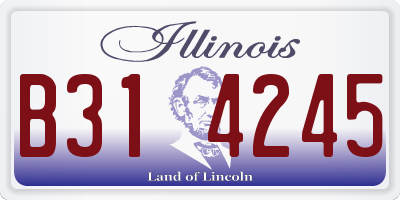 IL license plate B314245