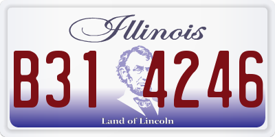 IL license plate B314246