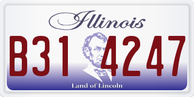 IL license plate B314247