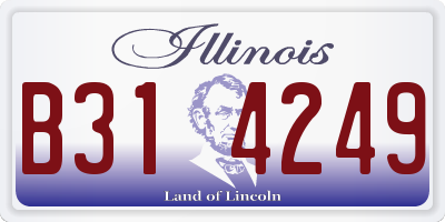 IL license plate B314249