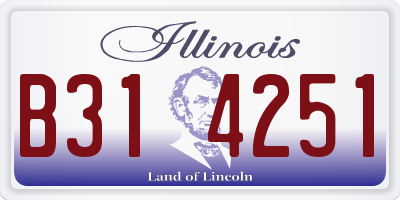 IL license plate B314251