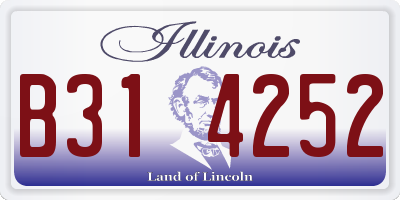 IL license plate B314252