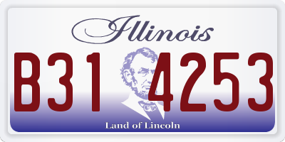 IL license plate B314253