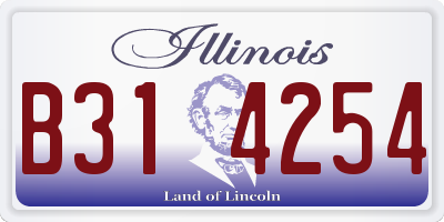 IL license plate B314254