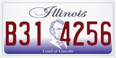 IL license plate B314256