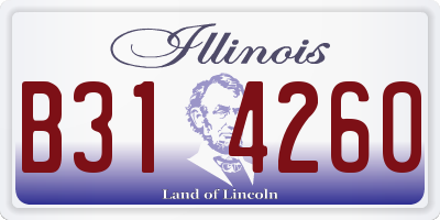IL license plate B314260