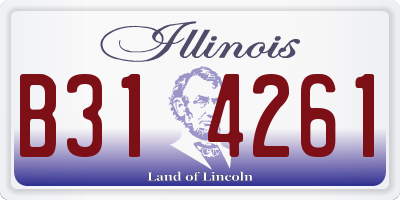 IL license plate B314261