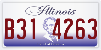 IL license plate B314263