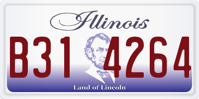 IL license plate B314264
