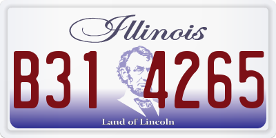 IL license plate B314265