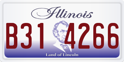 IL license plate B314266
