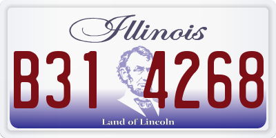 IL license plate B314268