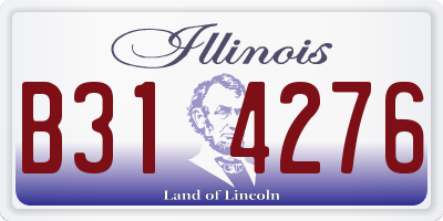 IL license plate B314276