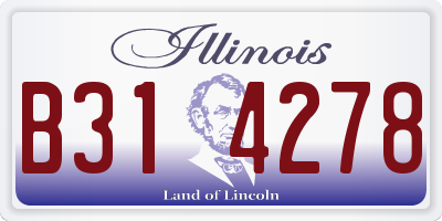 IL license plate B314278