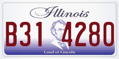 IL license plate B314280