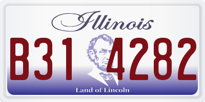 IL license plate B314282