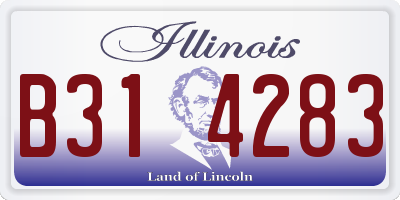 IL license plate B314283