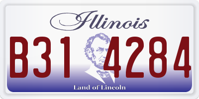 IL license plate B314284