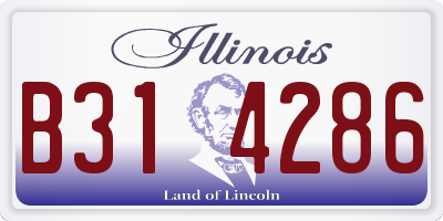 IL license plate B314286
