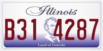 IL license plate B314287