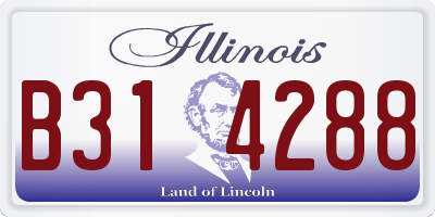 IL license plate B314288