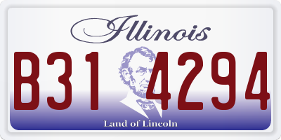 IL license plate B314294