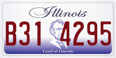 IL license plate B314295