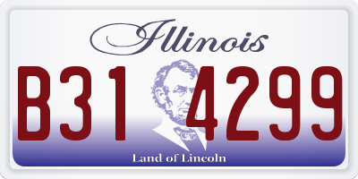 IL license plate B314299