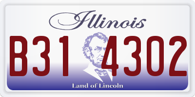 IL license plate B314302