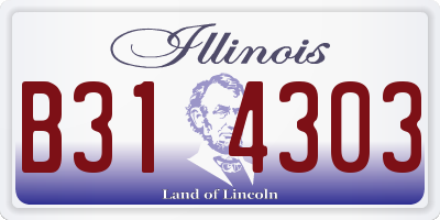 IL license plate B314303