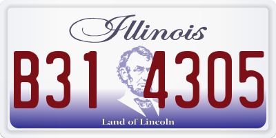 IL license plate B314305