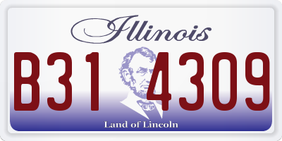 IL license plate B314309