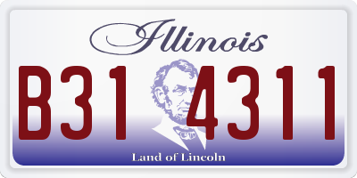 IL license plate B314311