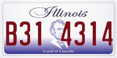 IL license plate B314314