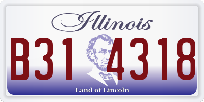 IL license plate B314318
