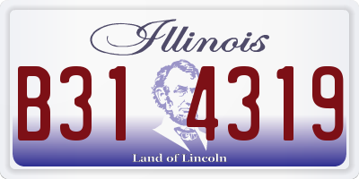 IL license plate B314319