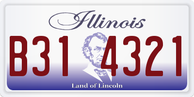 IL license plate B314321