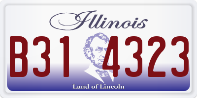 IL license plate B314323
