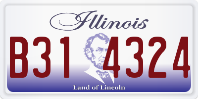IL license plate B314324