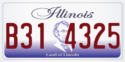 IL license plate B314325