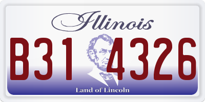 IL license plate B314326