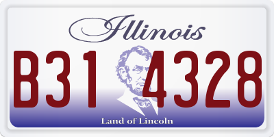 IL license plate B314328