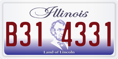 IL license plate B314331